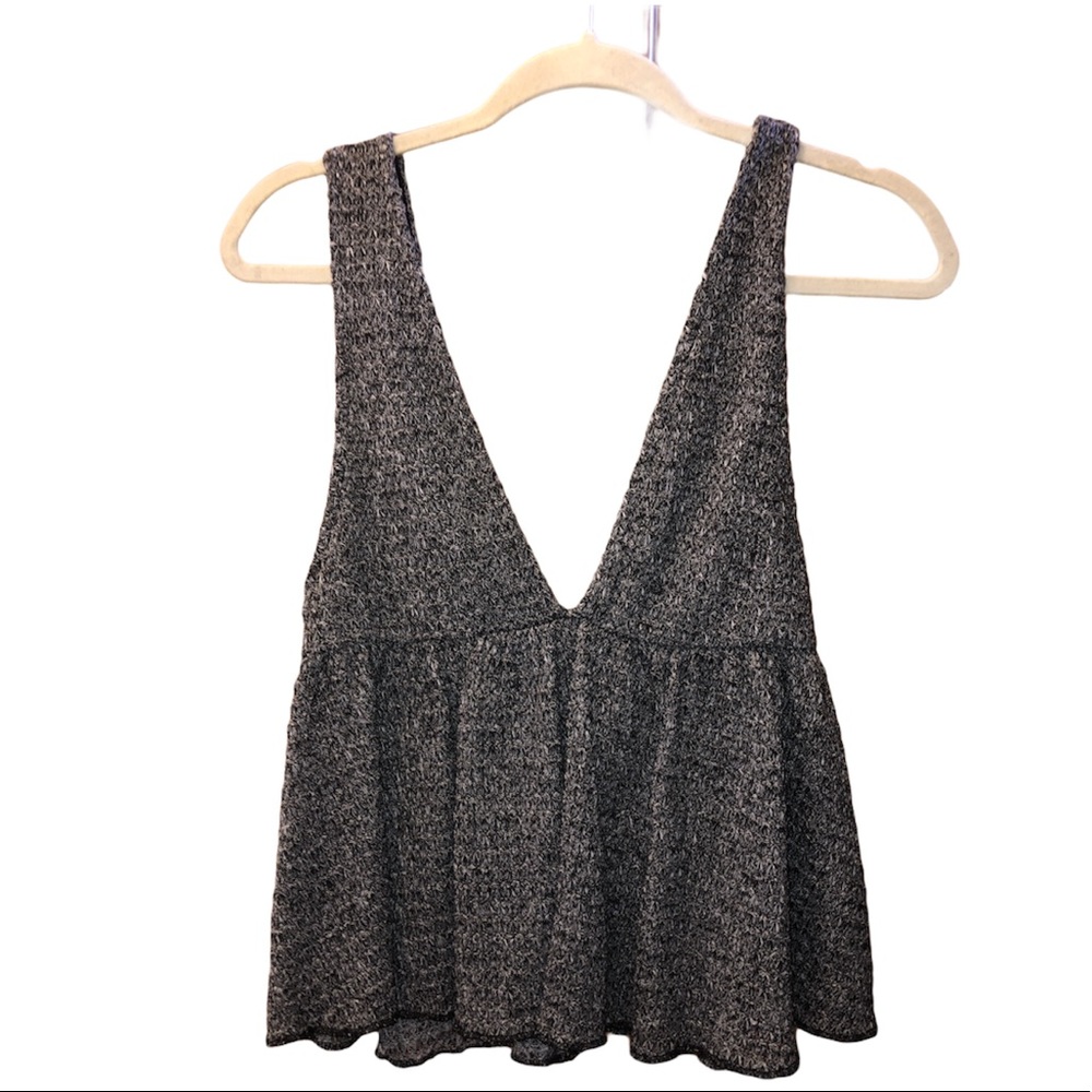 Deep V-neck Knitted Tank